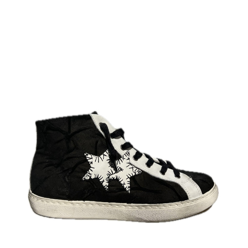 2STAR SNEAKERS B1376 ALTA NERO -BIANCO
