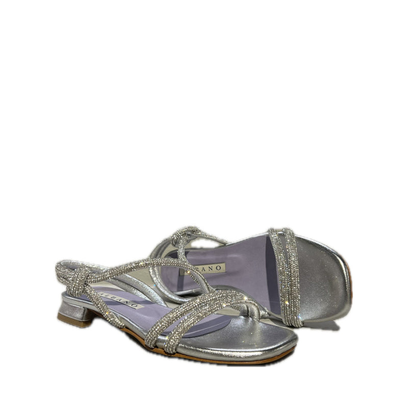 ALBANO SANDALO 3249 METAL ARGENTO STRASS CRISTAL