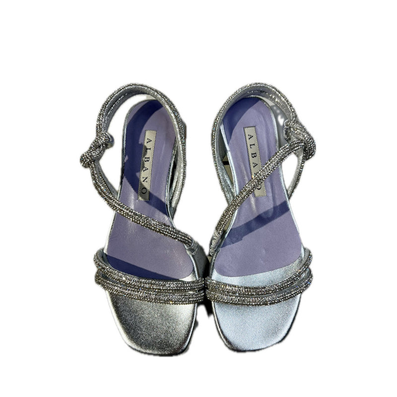 ALBANO SANDALO 3249 METAL ARGENTO STRASS CRISTAL