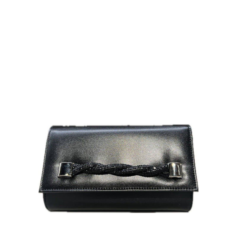 ALBANO POCHETTE 4006 TRECCIA STRASS NERA
