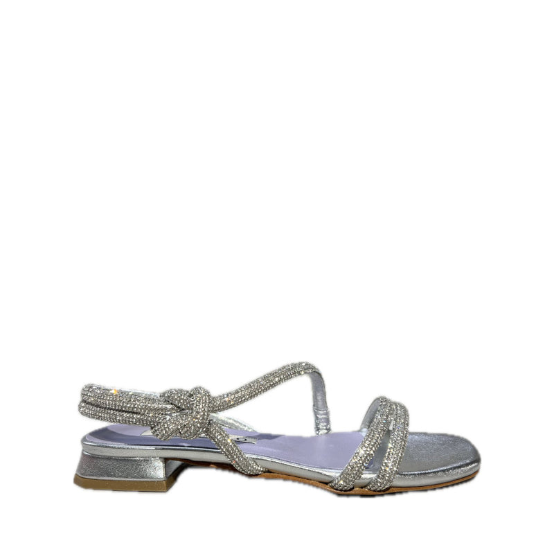 ALBANO SANDALO 3249 METAL ARGENTO STRASS CRISTAL