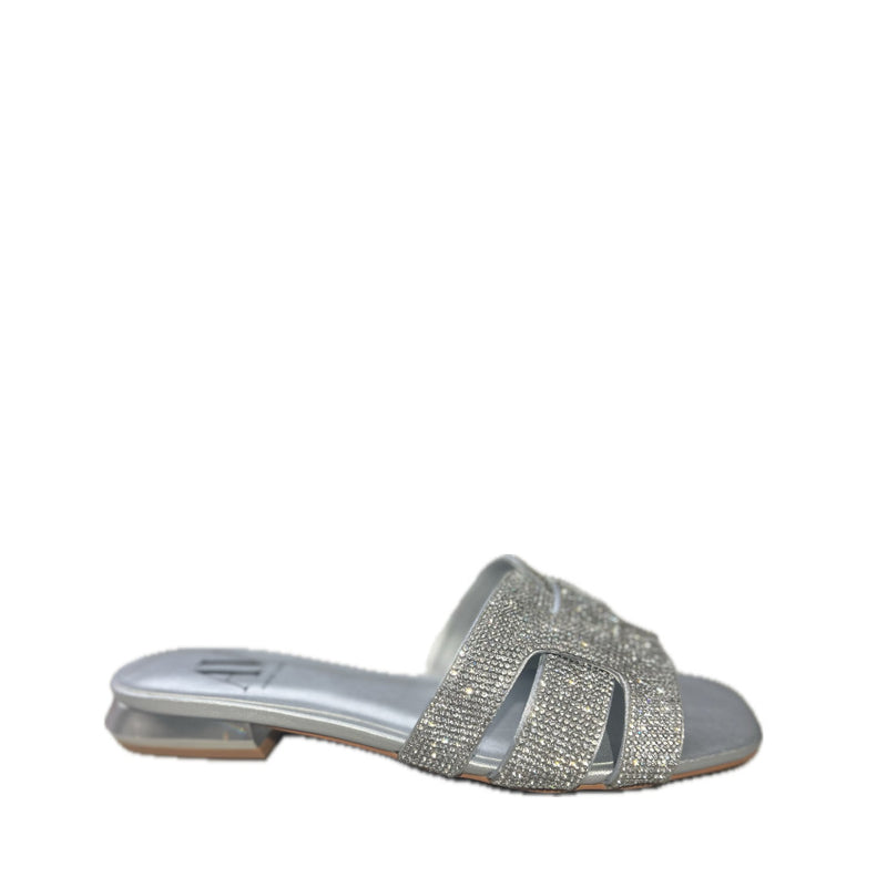 ALBANO VANITY CIABATTA AV6811 SOFT SILVER CON STRASS