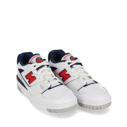 NEW BALANCE SNEAKERS BB550ESD BIANCO-BLU-ROSSO