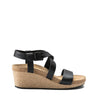 PAPILLIO SANDALO CON ZEPPA 1018677 SIBYL RING BIG BUCKLE NERO