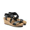 PAPILLIO SANDALO CON ZEPPA 1018677 SIBYL RING BIG BUCKLE NERO