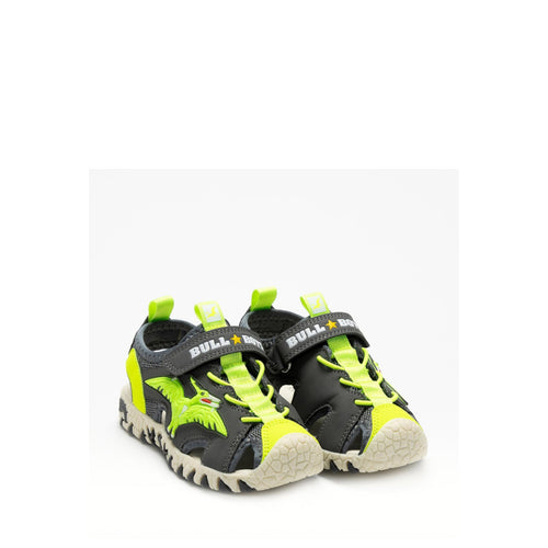 BULL BOYS SANDALO DNCL5052B00 GR01 PTERODATTILO GRIGIO SCURO-VERDE