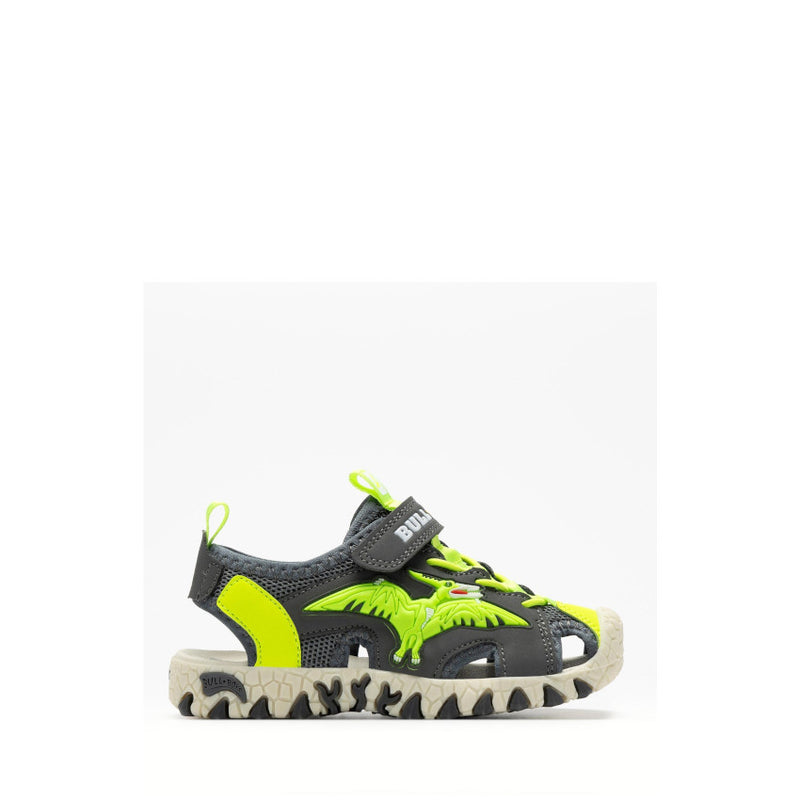 BULL BOYS SANDALO DNCL5052B00 GR01 PTERODATTILO GRIGIO SCURO-VERDE