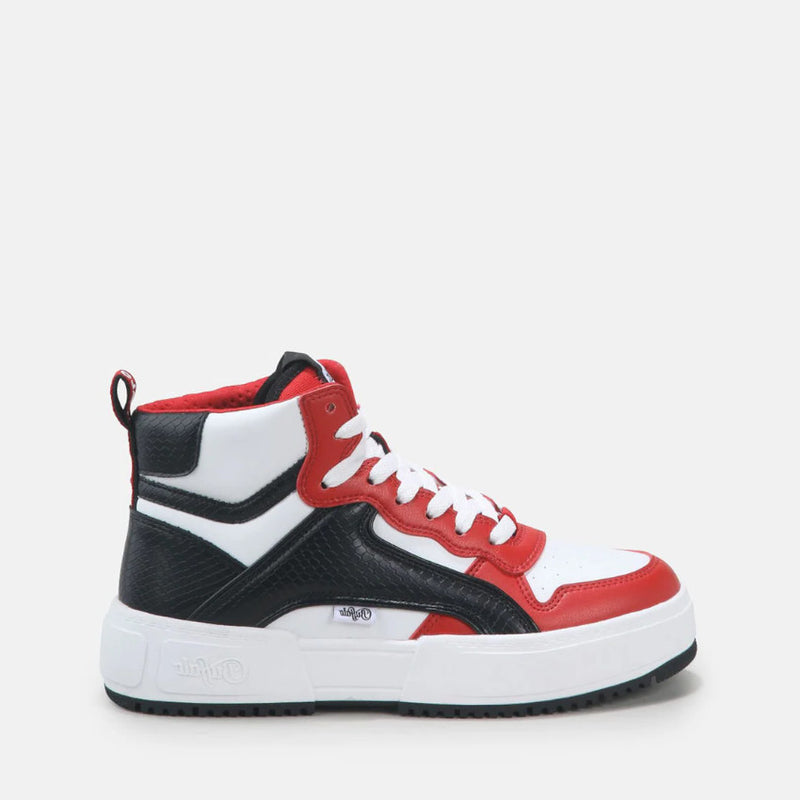 BUFFALO SNEAKERS 1631044 RSE MID NERO-ROSSO