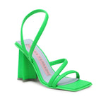 CHIARA FERRAGNI SANDALO CON TACCO ANDROMEDA CF3134 VERDE FLUO