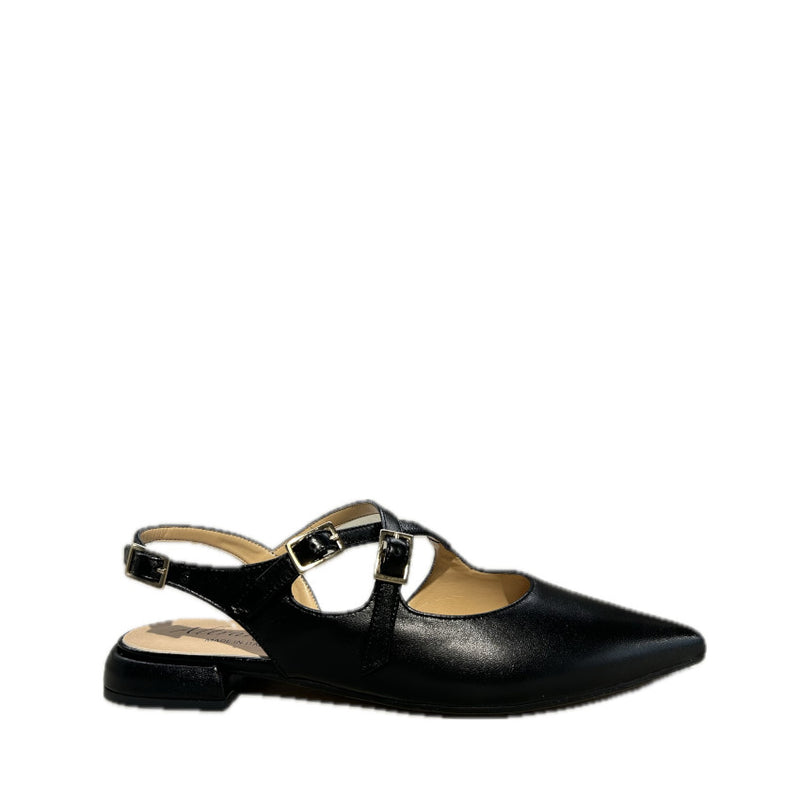 ALTRAMAREA CHANEL BASSO CON INCROCIO 12222 NAPPA NERO