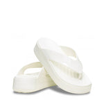 CROCS CIABATTA GETAWAY PLATFORM PATENT FLIP W 211478-0WV CHALK BIANCO