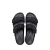 CROCS CIABATTA BROOKLYN BUCKLE SANDAL LOW WEDGE W 207431 NERO