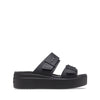 CROCS CIABATTA BROOKLYN BUCKLE SANDAL LOW WEDGE W 207431 NERO