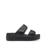 CROCS CIABATTA BROOKLYN BUCKLE SANDAL LOW WEDGE W 207431 NERO