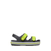 CROCS SANDALO CROCBAND CRUISER SANDAL K 209423-1NJ GRIGIO SCURO-VERDE ACIDO
