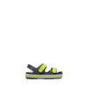 CROCS SANDALO CROCBAND CRUISER SANDAL T 209424-1NJ GRIGIO SCURO-VERDE ACIDO