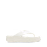 CROCS CIABATTA GETAWAY PLATFORM PATENT FLIP W 211478-0WV CHALK BIANCO