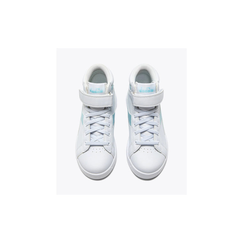 DIADORA SNEAKERS GAME P HIGH BALLET PS 101.182612 BIANCO-AZZURRO LUMINOSO