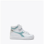 DIADORA SNEAKERS GAME P HIGH BALLET PS 101.182612 BIANCO-AZZURRO LUMINOSO
