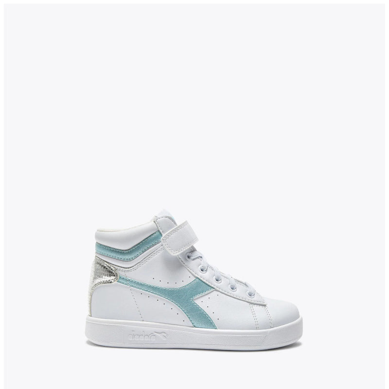 DIADORA SNEAKERS GAME P HIGH BALLET PS 101.182612 BIANCO-AZZURRO LUMINOSO