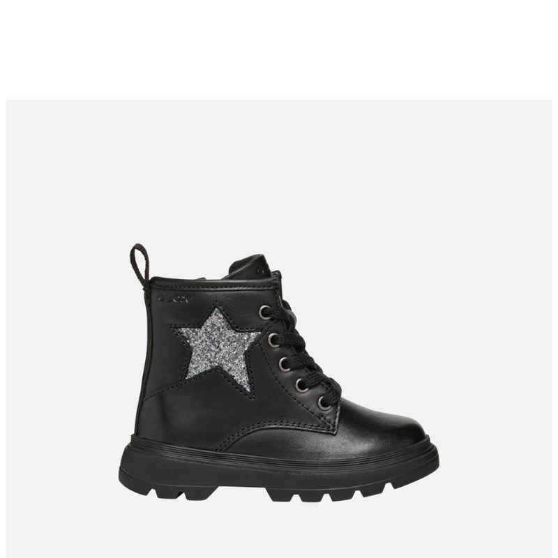 GEOX ANFIBIO B465YA KIDDARTAH NERO CON GLITTER