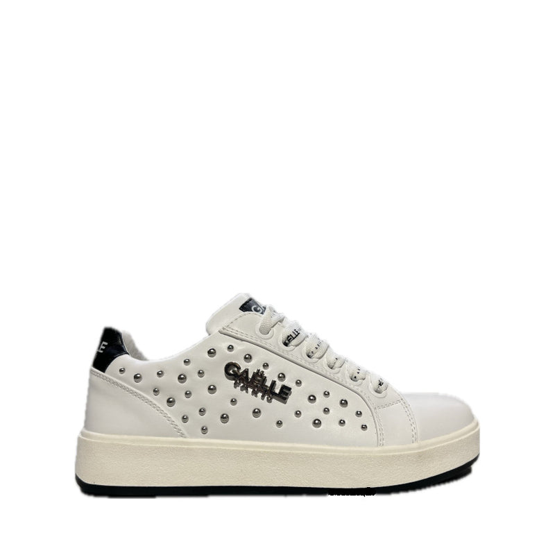 GAELLE SNEAKERS G-1371 BIANCO BORCHIE