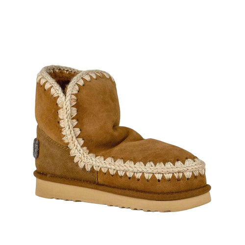 MOU STIVALETTO FW101050A ESKIMO 18 GLITTER LOGO COGNAC