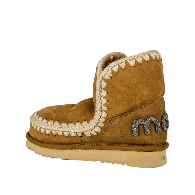 MOU STIVALETTO FW101050A ESKIMO 18 GLITTER LOGO COGNAC