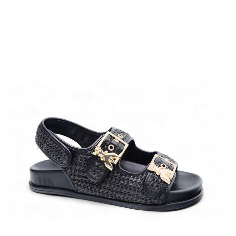 PATRIZIA PEPE SANDALO PJ336.31 NERO-ORO