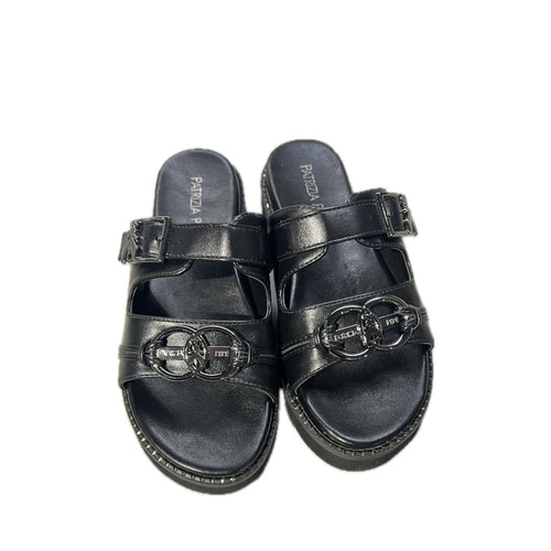 PATRIZIA PEPE CIABATTA PJ221.01 MICRO FLY NERO-CANNA DI FUCILE