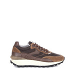 VOILE BLANCHE SNEAKERS QWARK HIPE MAN SUEDE/NYLON MARRONE