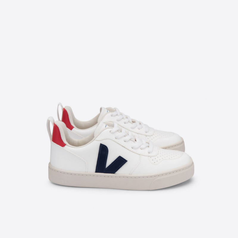 VEJA SNEAKERS SMALL V-10 LACES CWL CX0712570C BIANCO-COBALTO-ROSSO