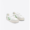 VEJA SNEAKERS SMALL V-12 CHROMEFREE LEATHER XV0503415C BIANCO-VERDE
