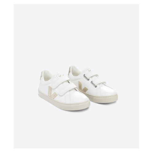 VEJA SNEAKERS SMALL ESPLAR CHROMEFREE LEATHER SV0503408C BIANCO-PLATIN0