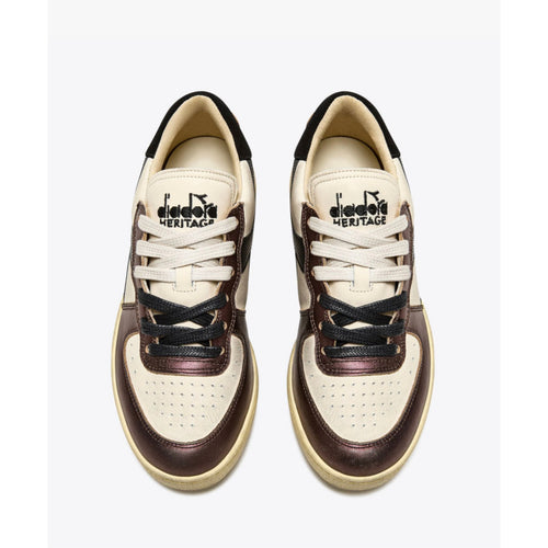 DIADORA HERITAGE SNEAKERS MI BASKET LOW METALLIC DIRTY 201.179034 BEIGE