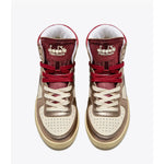 DIADORA HERITAGE SNEAKERS MI BASKET METAL MIX USED 201.179037 BEIGE