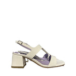 ALBANO SANDALO CON TACCO 5074/1 VERNICE BIANCA-BEIGE