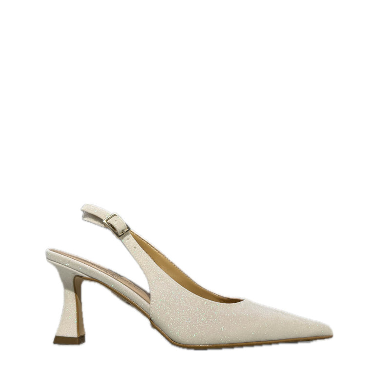 ALTRAMAREA CHANEL CON TACCO PARTICOLARE 2719 GLITTER BIANCO
