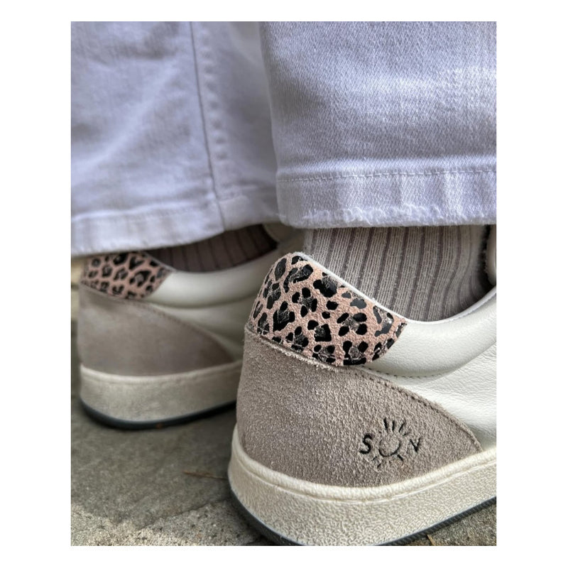 AMA BRAND SNEAKERS SUN 4107 BIANCO-BEIGE-ROSA