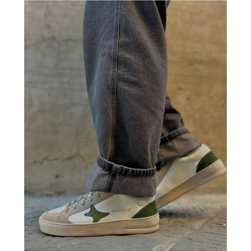 AMA BRAND SNEAKERS SLAM 4064 BIANCO-VERDE SCURO