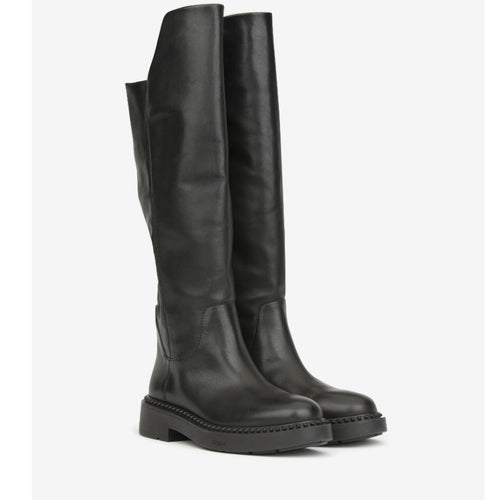 ASH STIVALE ALTO MAXIM01 SOFT MUSTANG NERO-NERO