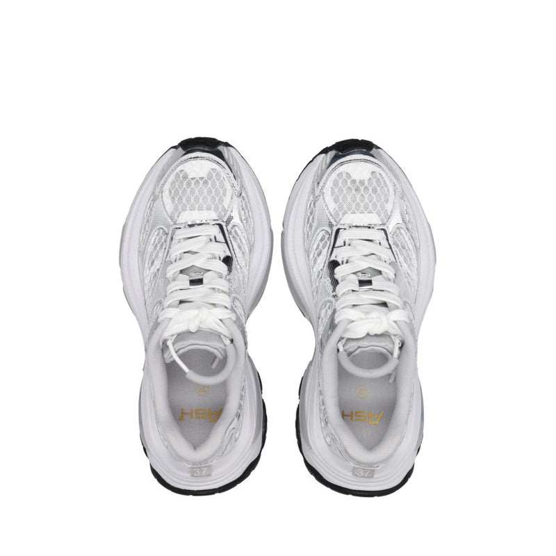 ASH SNEAKERS DRAGON02 MIRROR ARGENTO-BIANCO