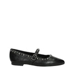 ASH BALLERINA CON FIBBIA BEATNIK01 PELLE NERO E BORCHIE