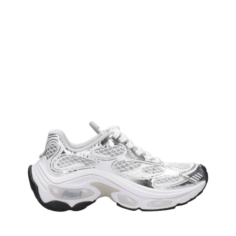 ASH SNEAKERS DRAGON02 MIRROR ARGENTO-BIANCO