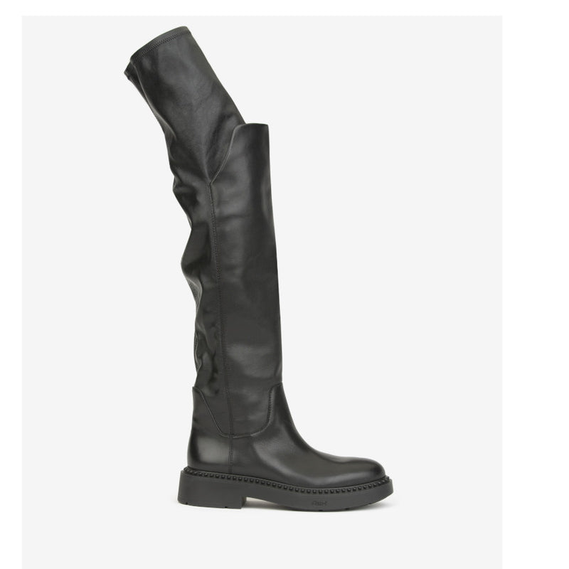 ASH STIVALE ALTO MAXIM01 SOFT MUSTANG NERO-NERO