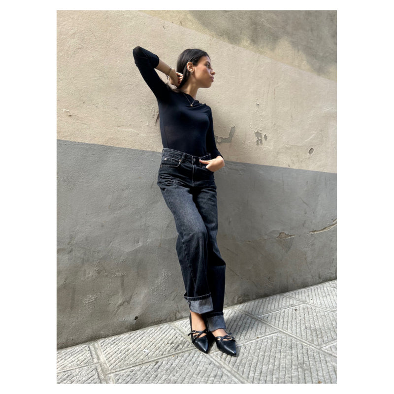 ALTRAMAREA BALLERINA CON FIBBIE 12221 PELLE NERO
