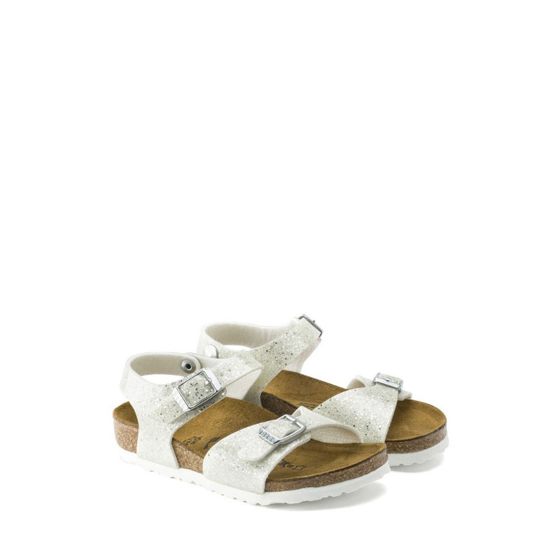 BIRKENSTOCK SANDALO RIO 1015658 GLITTER BIANCO