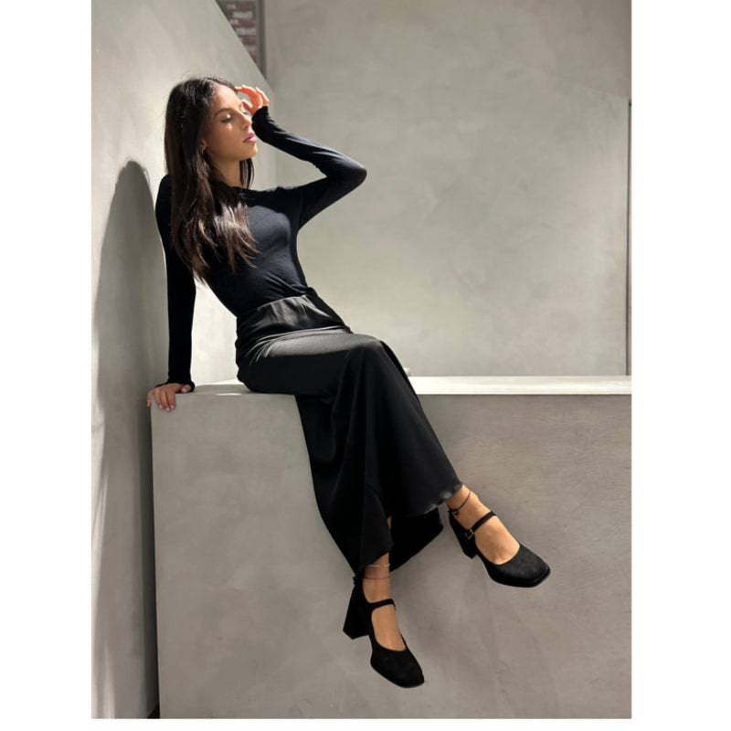 VELAIDE BEBE' CHANTAL01 CAMOSCIO NERO