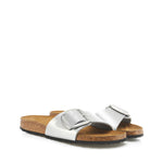 BIRKENSTOCK SANDALO MADRID BIG BUCKLE 1025840 ARGENTO METALLIZZATO