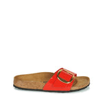 BIRKENSTOCK SANDALO MADRID 1019815 BIG BUCKLE ROSSO LUCIDO